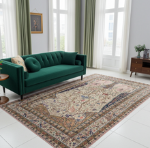 Charger l'image dans la galerie, TAPIS ANTIQUE Kerman Ravar Arbre de vie tissé main_230×130