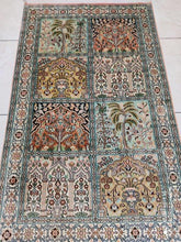 Charger l'image dans la galerie, Tapis Cachemire soie noué main n°410_128×79
