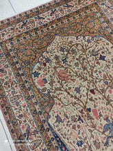 Charger l'image dans la galerie, TAPIS ANTIQUE Kerman Ravar Arbre de vie tissé main_230×130