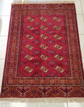 Charger l'image dans la galerie, Tapis Torkaman noué main n°19262_180×130
