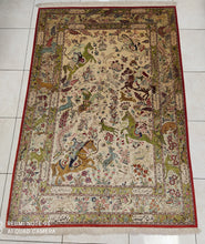 Charger l'image dans la galerie, TAPIS Ghom soie tissé main n°11717_195×133