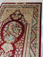 Charger l'image dans la galerie, Tapis Ghom soie fait main n°18588_120×76