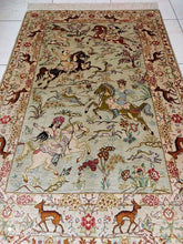 Charger l'image dans la galerie, Tapis Ghom soie fait main n°19754_147×100