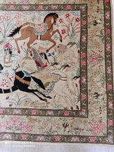 Charger l'image dans la galerie, Tapis Ghom soie tissé main n°16039_147×97