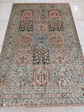Charger l'image dans la galerie, Tapis Cachemire soie noué main n°64_152×96