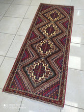Charger l'image dans la galerie, Tapis Afchar fait main n°18813_192×75
