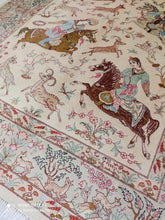 Charger l'image dans la galerie, Tapis Ghom soie tissé main n°19756_194×128