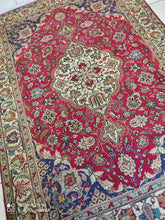 Charger l'image dans la galerie, TAPIS Tabriz noué main n°19170_195×140