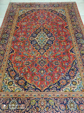 Charger l'image dans la galerie, TAPIS ANTIQUE Kachan noué main n°16593_207×145