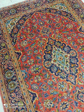 Charger l'image dans la galerie, TAPIS ANTIQUE Kachan noué main n°16593_207×145
