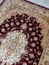 Charger l'image dans la galerie, Tapis Tabriz Panja Raj tissé main n°15991_236×167