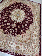 Charger l'image dans la galerie, Tapis Tabriz Panja Raj tissé main n°15991_236×167