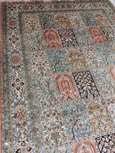 Charger l'image dans la galerie, GRAND TAPIS Cachemire soie noué main n°16_276×191
