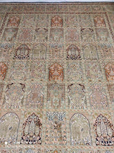 Charger l'image dans la galerie, TAPIS CACHEMIRE soie tissé main n°55_302×212
