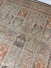 Charger l'image dans la galerie, TAPIS CACHEMIRE soie tissé main n°55_302×212