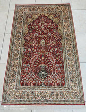 Charger l'image dans la galerie, Tapis Cachemire soie noué main n°31_152×95