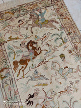 Charger l'image dans la galerie, TAPIS Ghom soie noué main n°16659_150×100