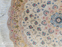 Charger l'image dans la galerie, Tapis rond Tabriz noué à la main n°16139_100×100