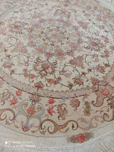 Charger l'image dans la galerie, Tapis rond Tabriz fait main n°12565_154×154