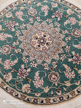 Charger l'image dans la galerie, TAPIS rond tissé main Nain n°19555_90×90