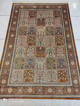 Charger l'image dans la galerie, TAPIS GHOM SOIE tissé main n°17526_144×98