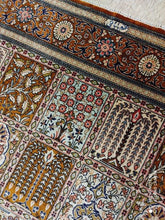 Charger l'image dans la galerie, TAPIS GHOM SOIE tissé main n°17526_144×98
