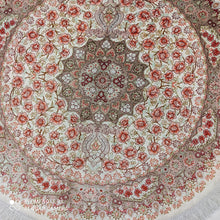 Charger l'image dans la galerie, Tapis rond Ghom soie noué main n°18568_93×92