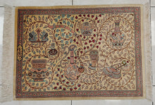 Charger l'image dans la galerie, Tapis soie Ghom fait main n°100_75×55