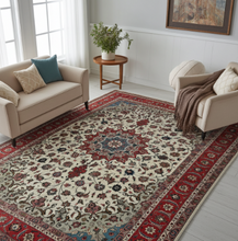 Charger l'image dans la galerie, Grand Tapis Tabriz Panjaraj noué main n°15996_302×200
