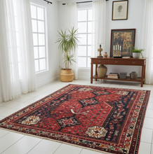 Charger l'image dans la galerie, Grand Tapis Ghachgai fait main n°11406_330×225
