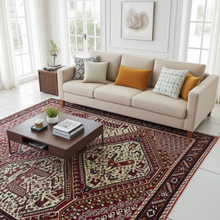 Charger l'image dans la galerie, TAPIS Afchar fait main n°18440_208×140
