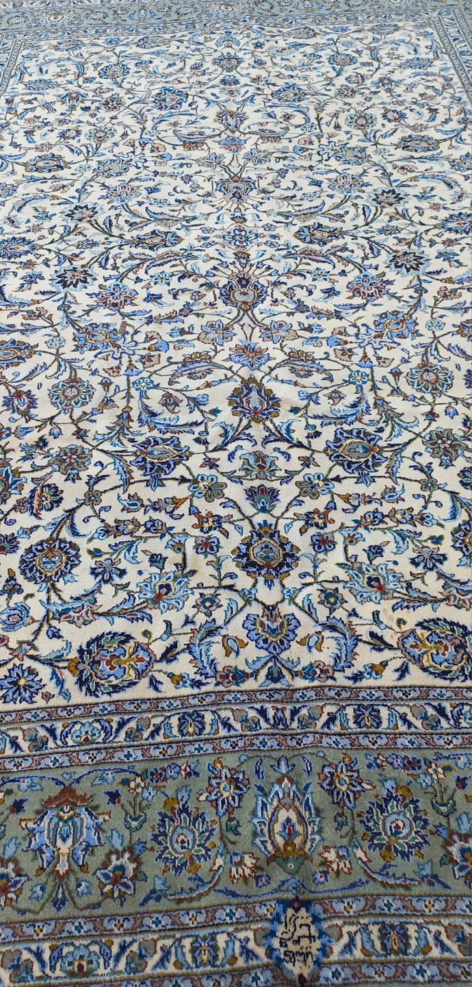 Grand tapis Kachan fait main n°8930_394×280