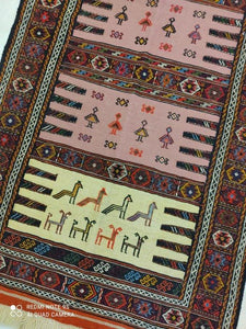 Kilim Khorassan brodé main n°19583_182×103