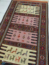 Charger l&#39;image dans la galerie, Kilim Khorassan brodé main n°19583_182×103
