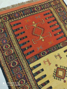 Kilim Khorassan brodé main n°19585_190×108