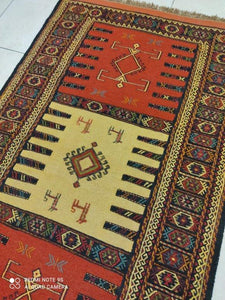 Kilim Khorassan brodé main n°19585_190×108