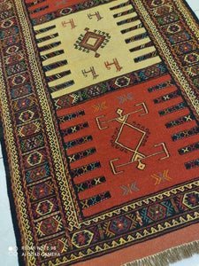 Kilim Khorassan brodé main n°19585_190×108