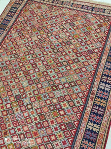 Kilim Khorassan noué main n°19739_190×126