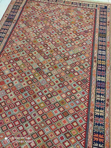 Kilim Khorassan noué main n°19739_190×126