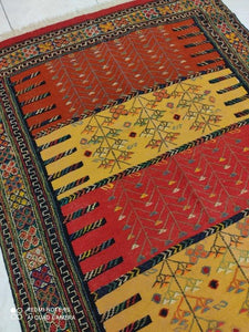 Kilim Khorassan noué main n°19633_205×130