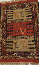 Charger l'image dans la galerie, Kilim Khorassan tissé main n°19611_90×63
