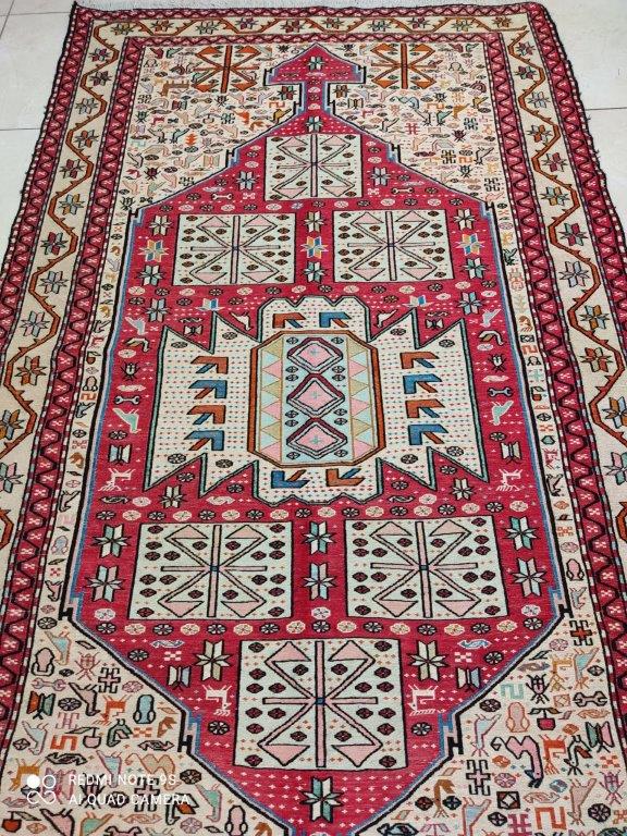 Tapis Soumak soie fait main n°15221_215×120