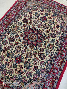 Tapis Ispahan noué main n°1890_100×70