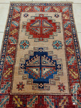 Charger l&#39;image dans la galerie, Tapis Kazak fait main n°250_123×80
