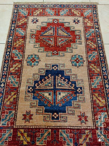 Tapis Kazak fait main n°250_123×80