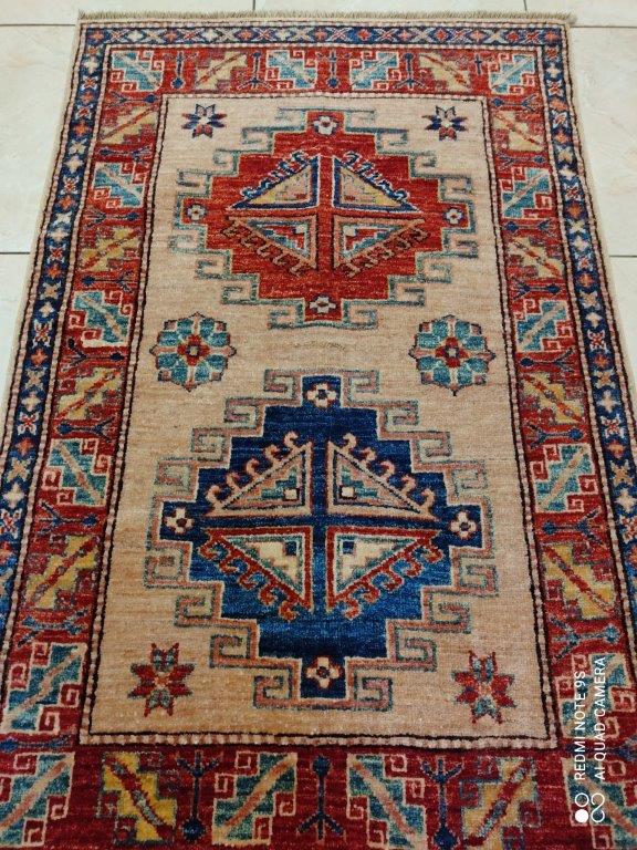 Tapis Kazak fait main n°250_123×80