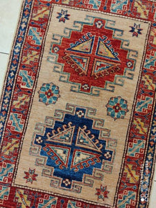 Tapis Kazak fait main n°250_123×80