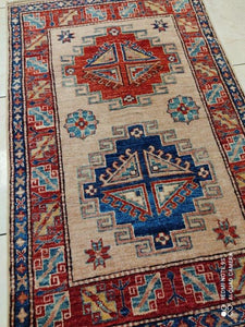 Tapis Kazak fait main n°250_123×80