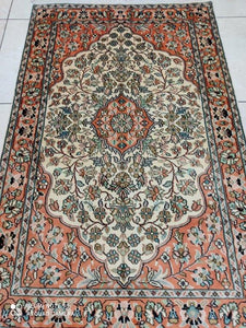 Tapis Cachemire soie noué main n°47_127×82