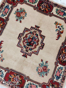 Tapis Antique Bakhtiar noué main n°299_130×125